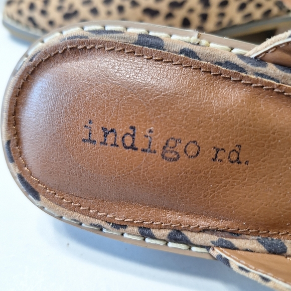 Indigo Rd. Mobwife Leopard Animal Print Preppy Mules Slip-On Shoes Size 7.5 - Picture 12 of 14